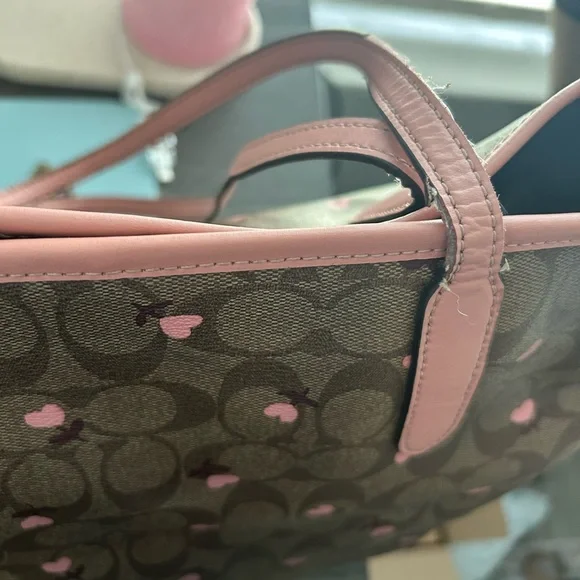 Coach Brown and Pink Tote Bag - Picture 9 of 11